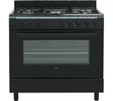 Logik LFTG90B18 90 cm Dual Fuel Range Cooker - Black