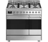SMEG C92GPX9 90 cm Dual Fuel Range Cooker - Stainless Steel