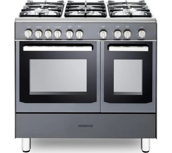 KENWOOD CK407GSL 90 cm Gas Range Cooker - Slate Grey &amp; Chrome